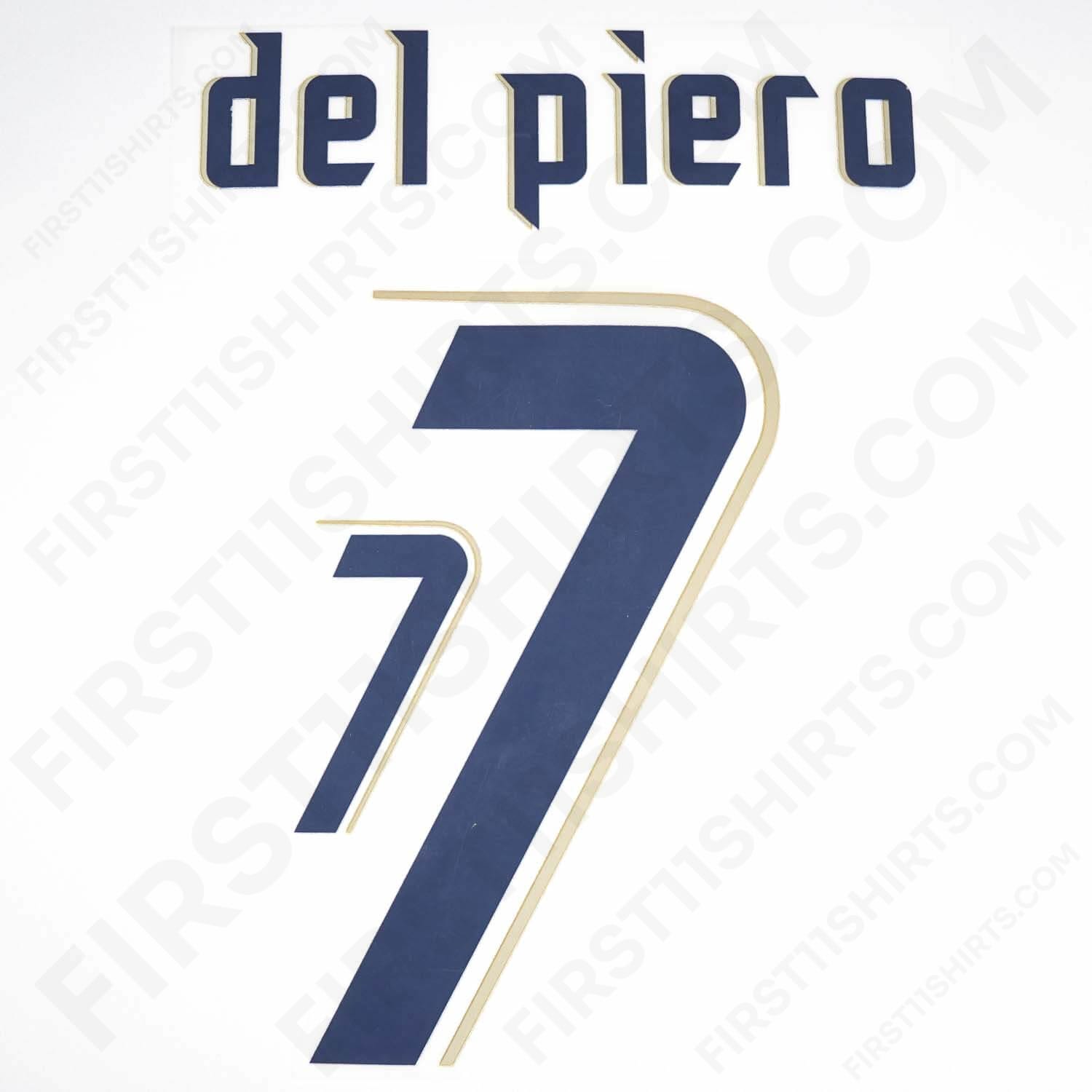 2006/7 Italy Away Name Set Del Piero 7 (Repro)