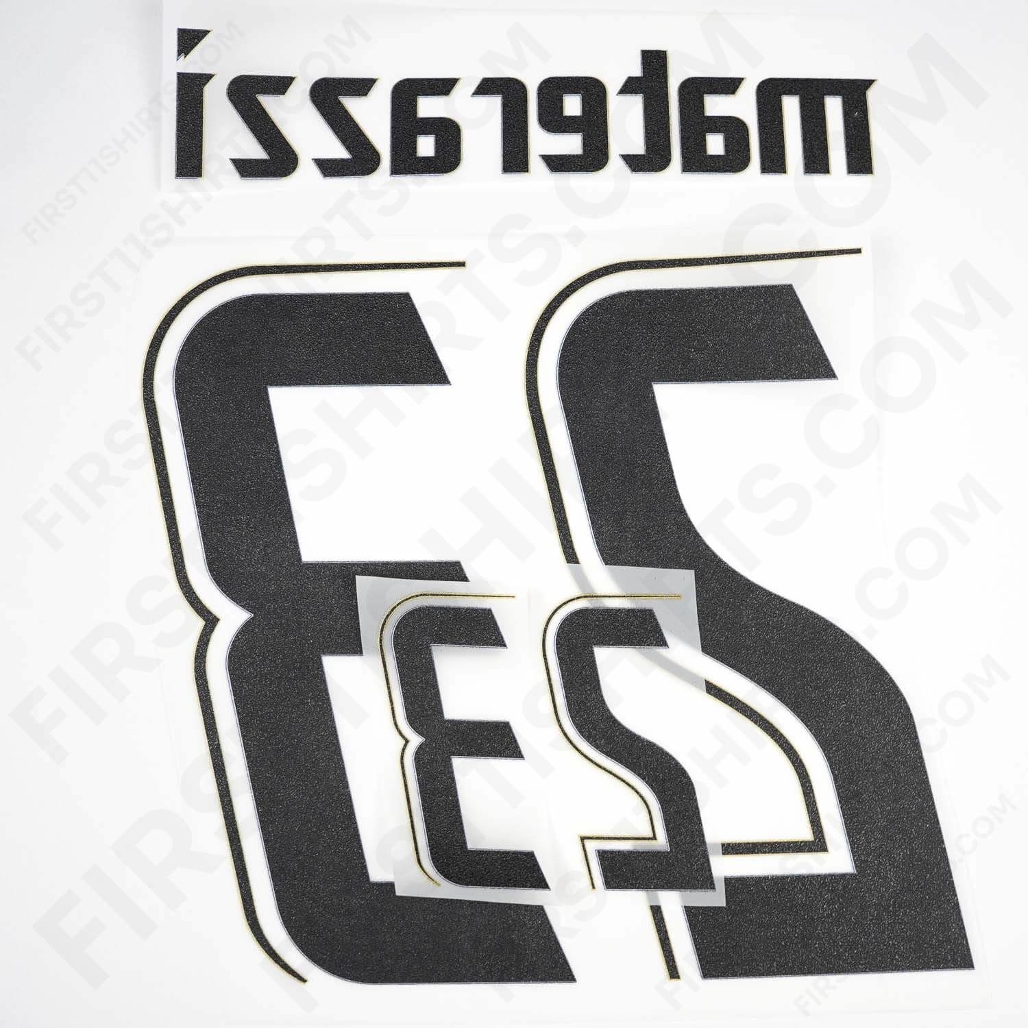 2006/7 Italy Away Name Set Materazzi 23 (Repro)