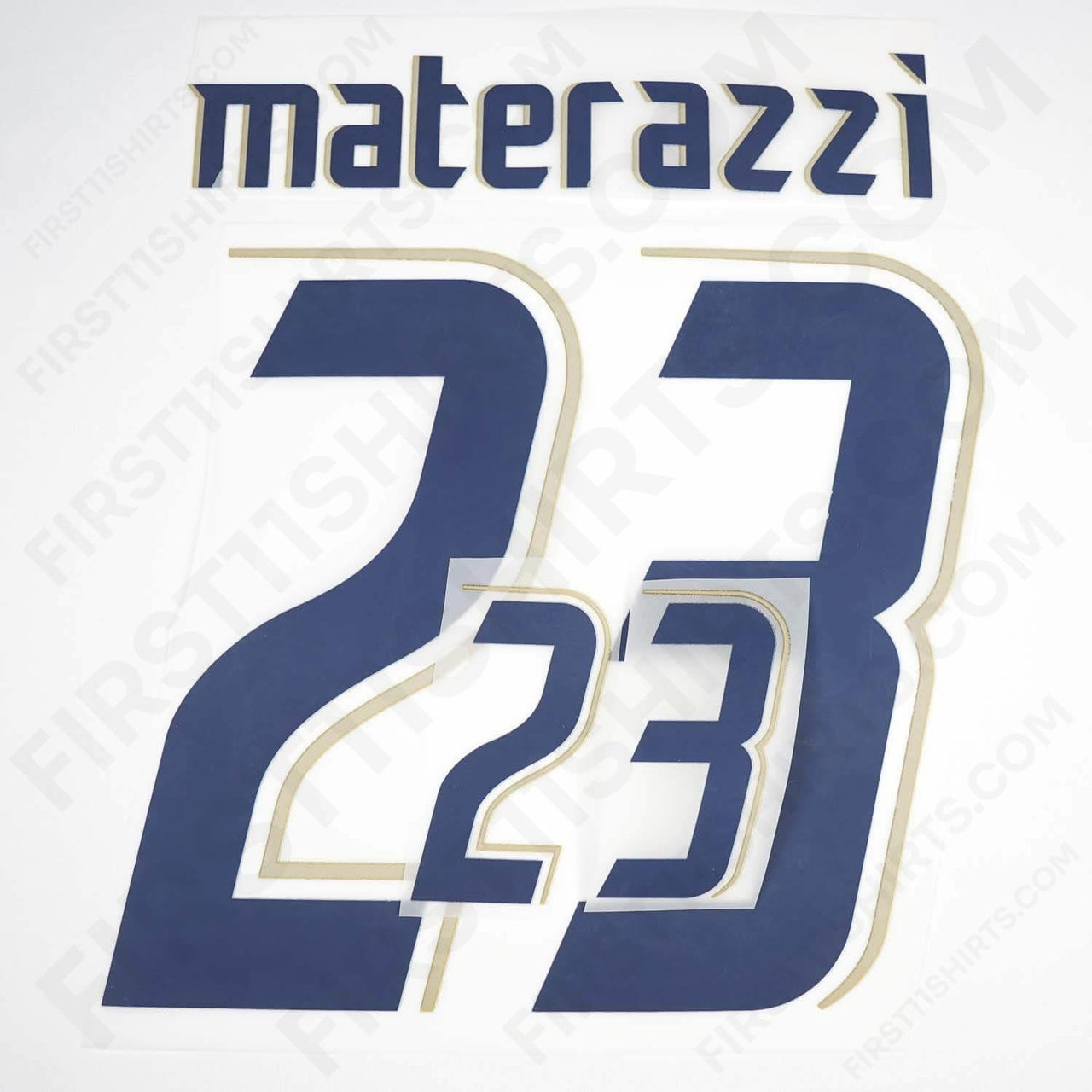 2006/7 Italy Away Name Set Materazzi 23 (Repro)
