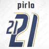 2006/7 Italy Away Name Set Pirlo #21 (Repro)