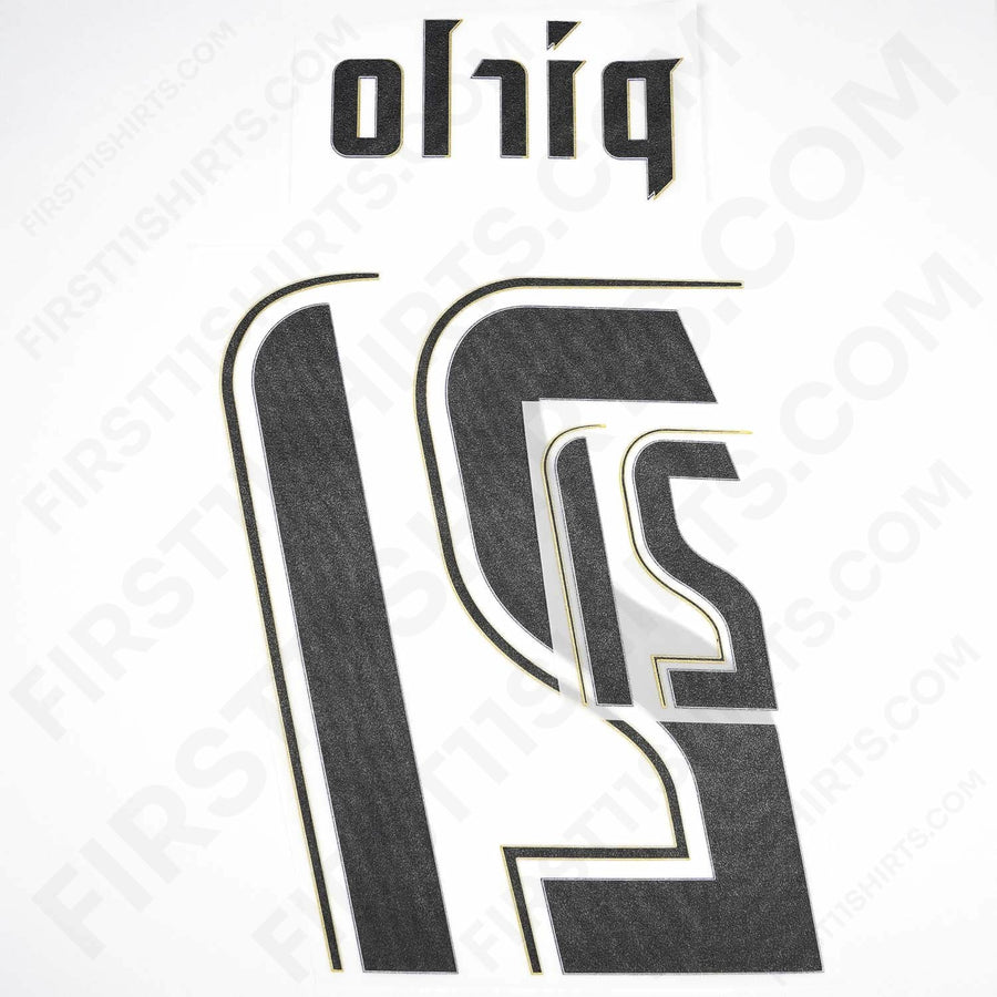 2006/7 Italy Away Name Set Pirlo 21 (Repro)