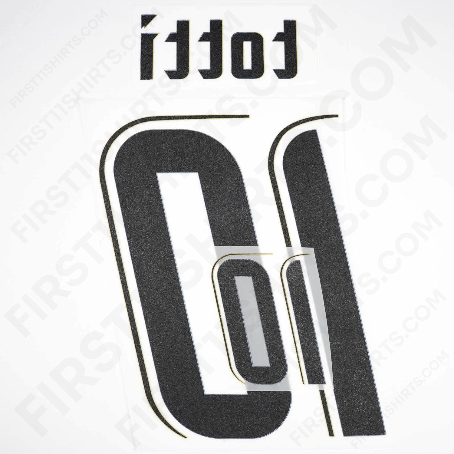 2006/7 Italy Away Name Set Totti 10 (Repro)