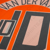 2006/7 Netherlands Home Name Set Van der Vaart 10 (Repro)