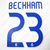 2006/7 Real Madrid Home Name Set Beckham #23 (Repro)