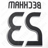 2006/7 Real Madrid Home Name Set Beckham 23 (Repro)