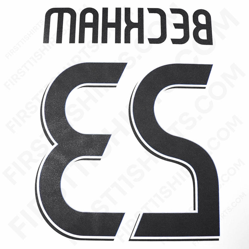 2006/7 Real Madrid Home Name Set Beckham 23 (Repro)