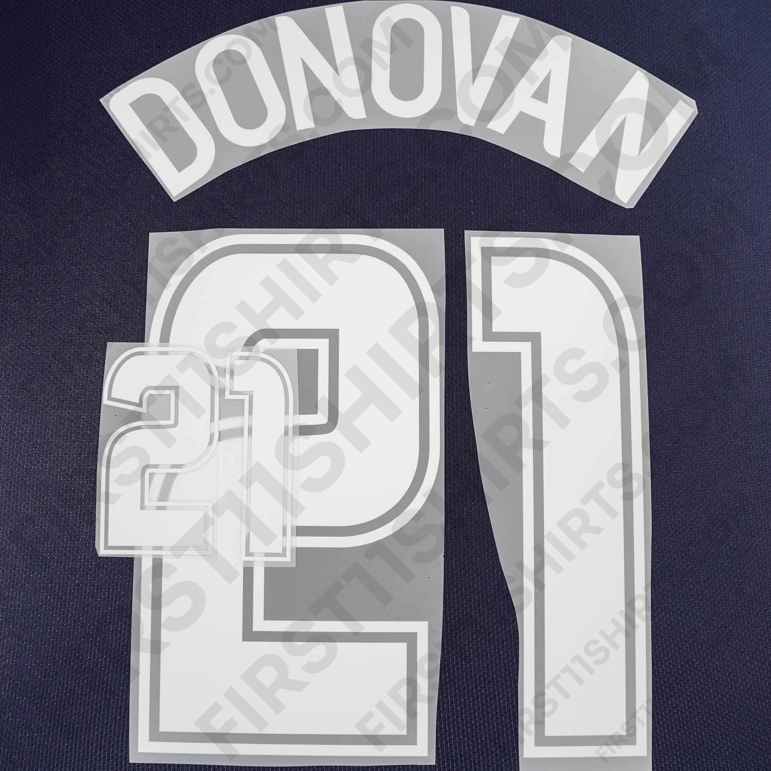 2006/7 USA Away Name Set Donovan 21 (Repro)