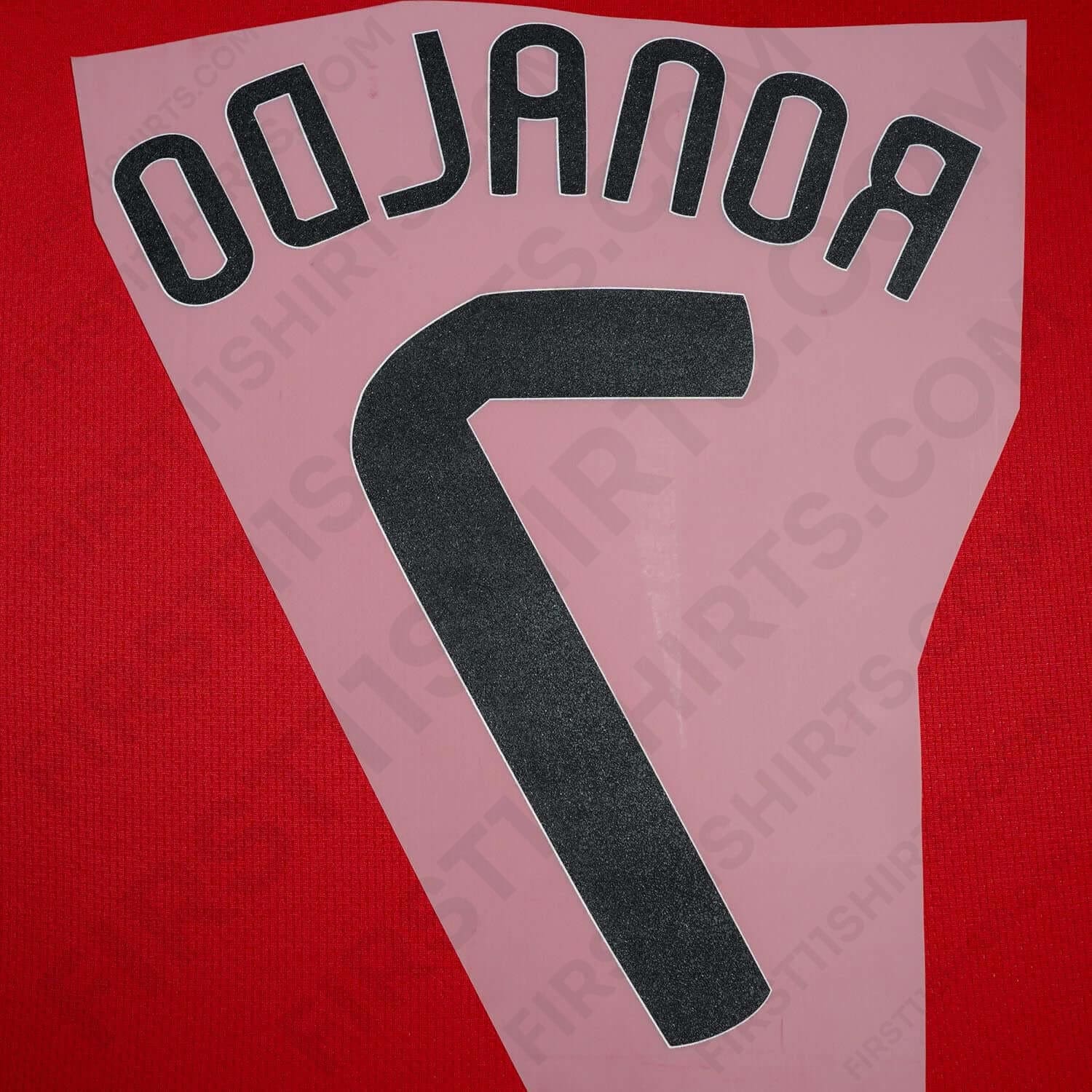 2007-2009 Manchester United Ronaldo #7 Home Name Set Cup Version