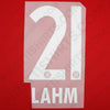 2007-2010 & 2012-2015 Bayern Munich Home/Away Name Set Lahm #21 (Repro)