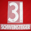 2007-2010 & 2012-2015 Bayern Munich Home/Away Name Set Schweinsteiger #31 (Repro)