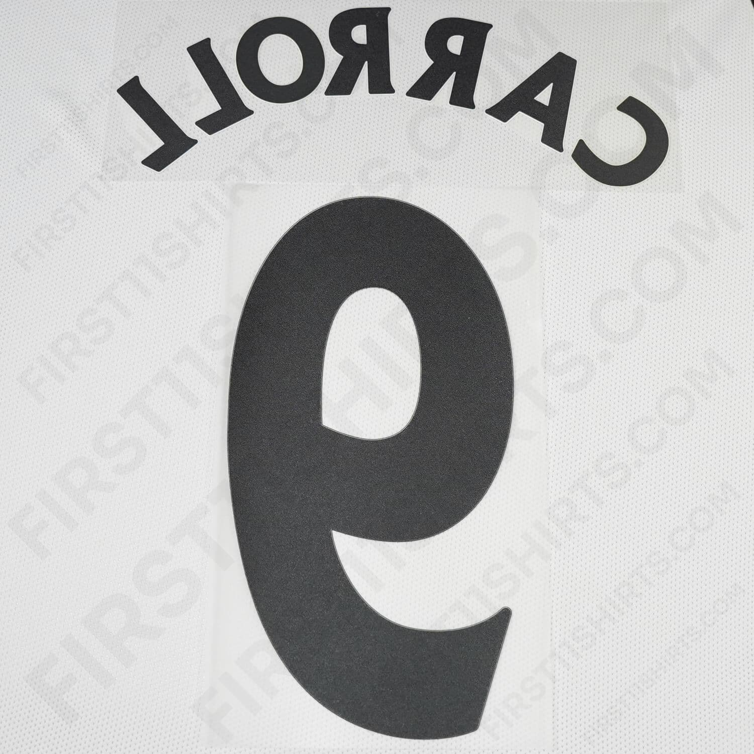 2007 - 2011 Newcastle United Home Name Set Carroll 9 (Repro)