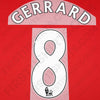 Página principal del Liverpool 2007-2017 <tc>Name Set</tc> Gerrard #8 PS (Reproducción)