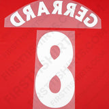 2007 - 2017 Liverpool Home Name Set Gerrard 8 PS (Repro)