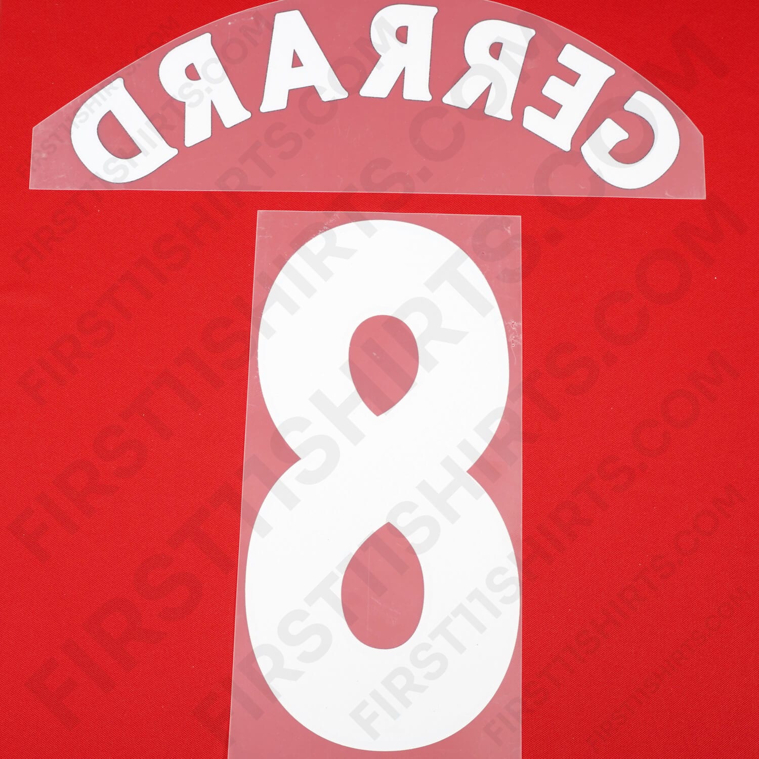 2007 - 2017 Liverpool Home Name Set Gerrard 8 PS (Repro)
