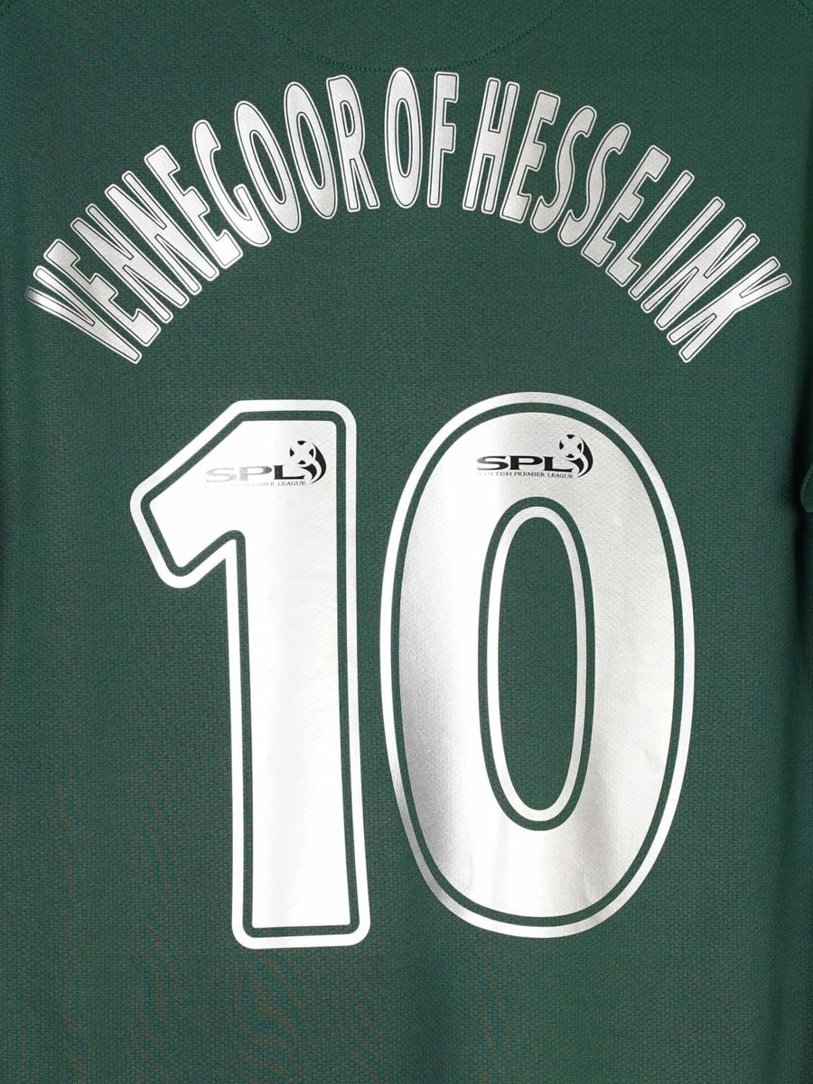 Celtic Away Shirt 2007/8 Vennegoor of Hesselink 10 Carling (L)