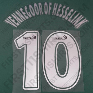 2007/8 Celtic Away Name Set Vennegoor of Hesselink 10 (Repro)