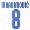 2007/8 Inter Away Name Set Ibrahimovic #8 (Repro)