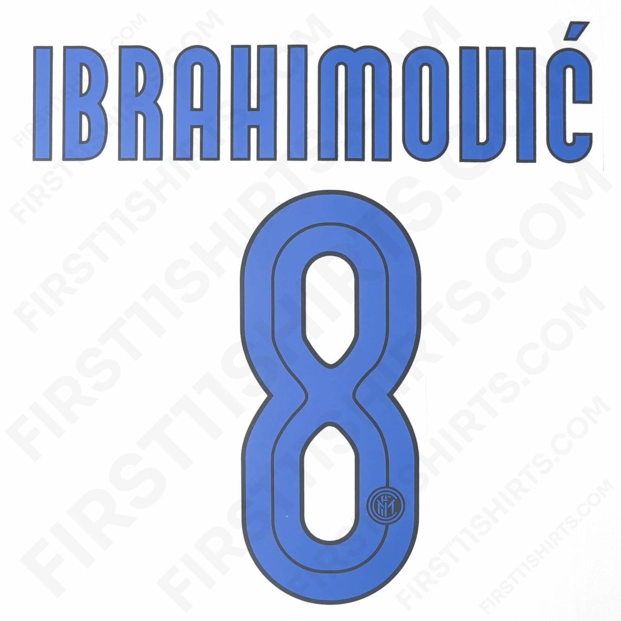 2007/8 Inter Away Name Set Ibrahimovic 8 (Repro)