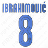 2007/8 Inter Away Name Set Ibrahimovic 8 (Repro)