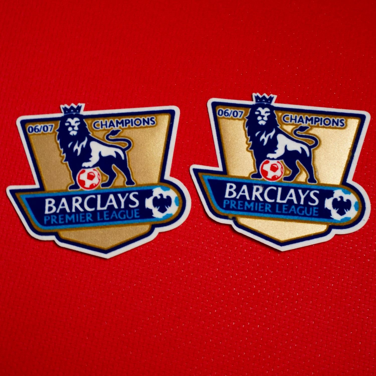2007/8 Manchester United Premier League Champions 2006/7 Patches (Repro)
