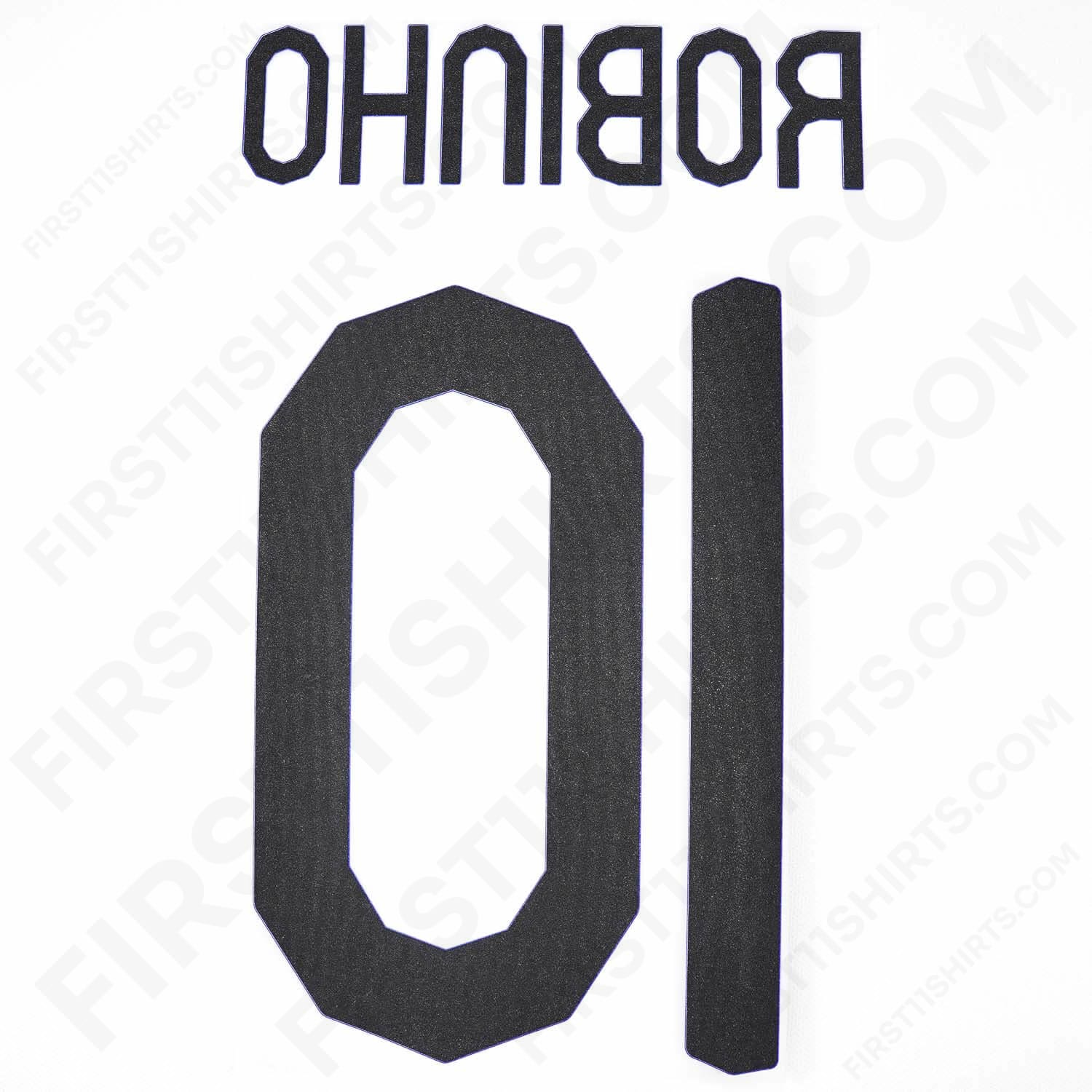 2007/8 Real Madrid Home Name Set Robinho 10 (Repro)