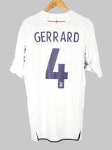 2007/9 England Gerrard #4 Home Shirt (L)