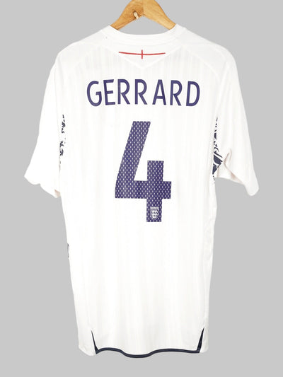 2007/9 England Gerrard #4 Home Shirt (L)