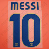 2008 - 2010 FC Barcelona Away/Third Name Set Messi 10 (Repro)