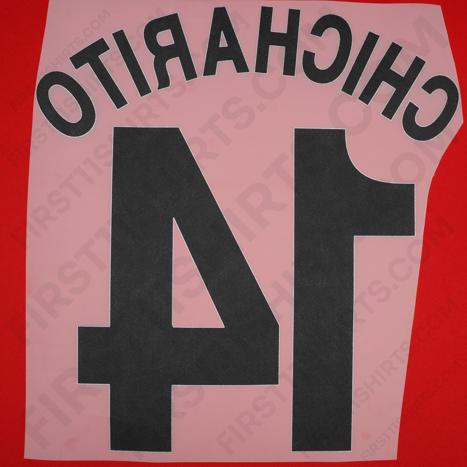 2008 - 2011 Manchester United Home Name Set Chicharito 14 Cup Version (Repro)