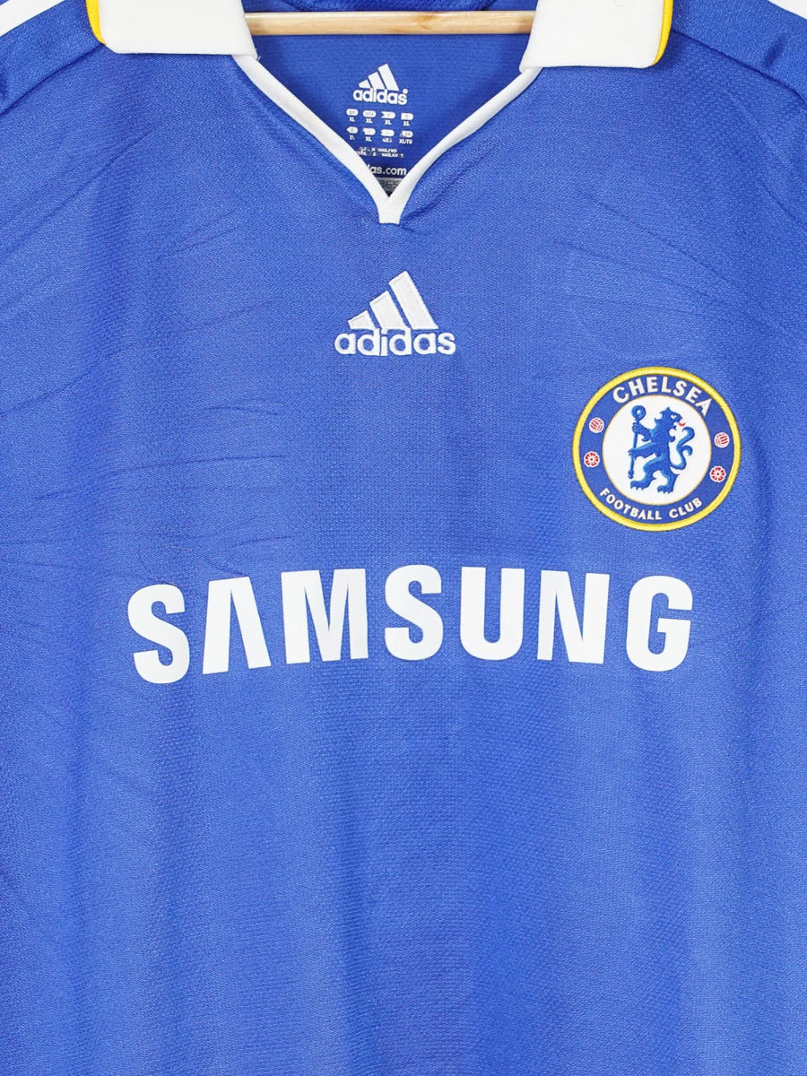 Chelsea Home Shirt 2008/9 L/S Ballack 13 Signed (XL)