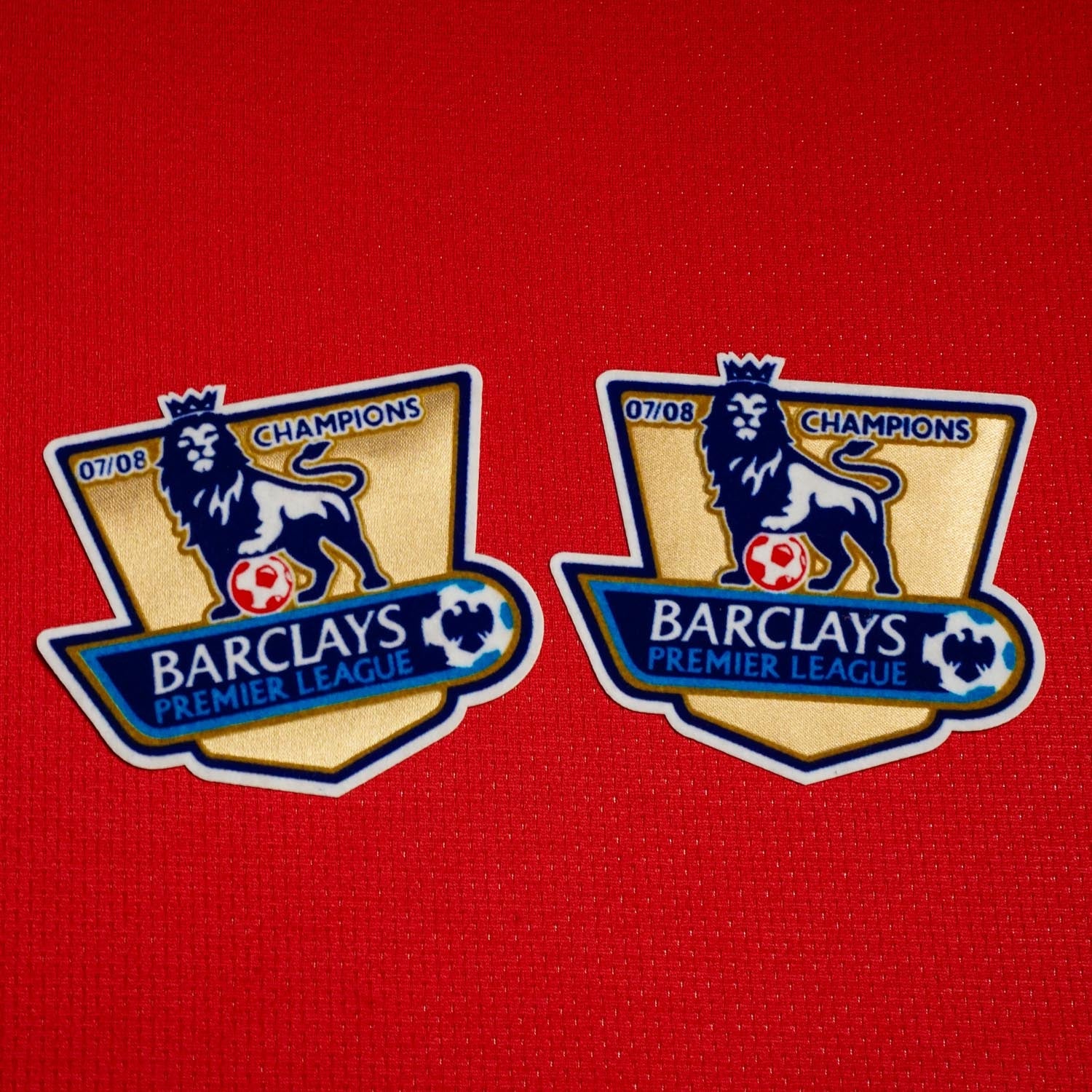 2008/09 Manchester United Premier League Champions 2007/8 Patches (Repro)