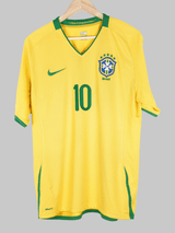 2008/10 Brazil Ronaldinho #10 Home Shirt (L)
