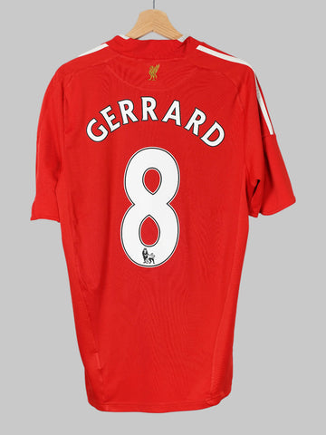 2008/10 Liverpool Gerrard #8 Home Shirt (M)