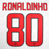 2008/9 AC Milan Away Name Set Ronaldinho #80 (Repro)