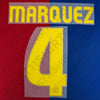 Maillot domicile du FC Barcelone 2008/09 <tc>Name Set</tc> Marquez n°4 (Reproduction)