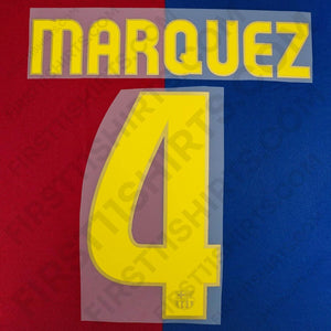 2008/9 FC Barcelona Home Name Set Marquez 4 (Repro)
