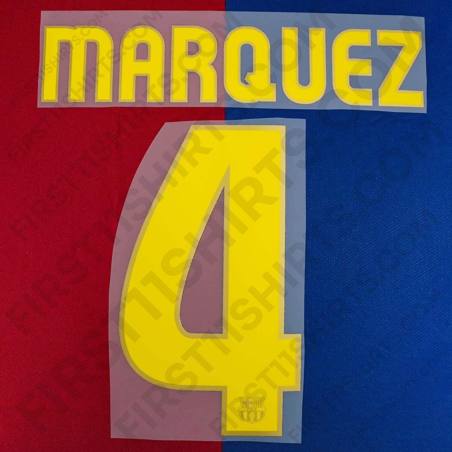 2008/9 FC Barcelona Home Name Set Marquez 4 (Repro)