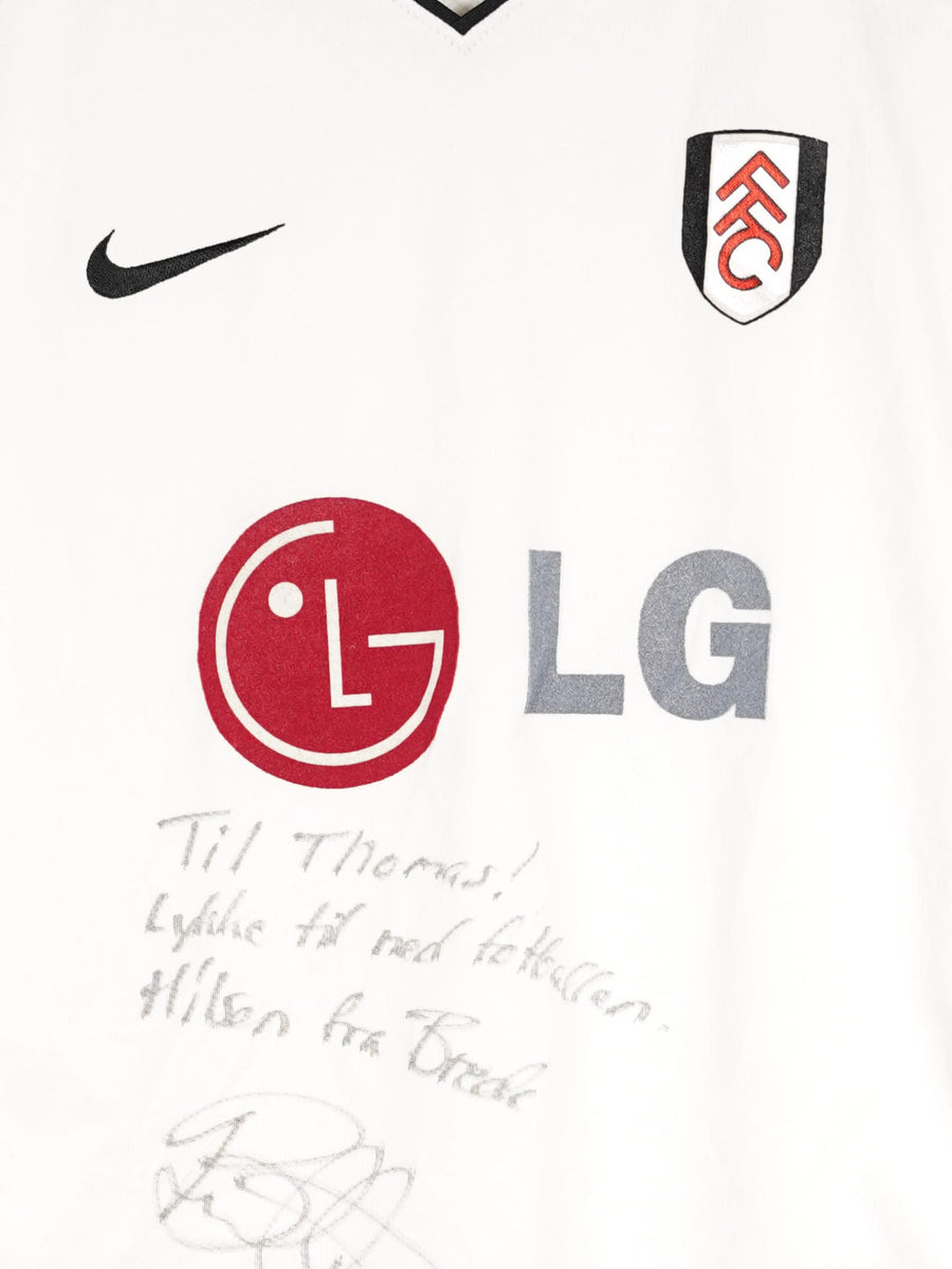 2008/9 Fullham Home Shirt Signed (XL)