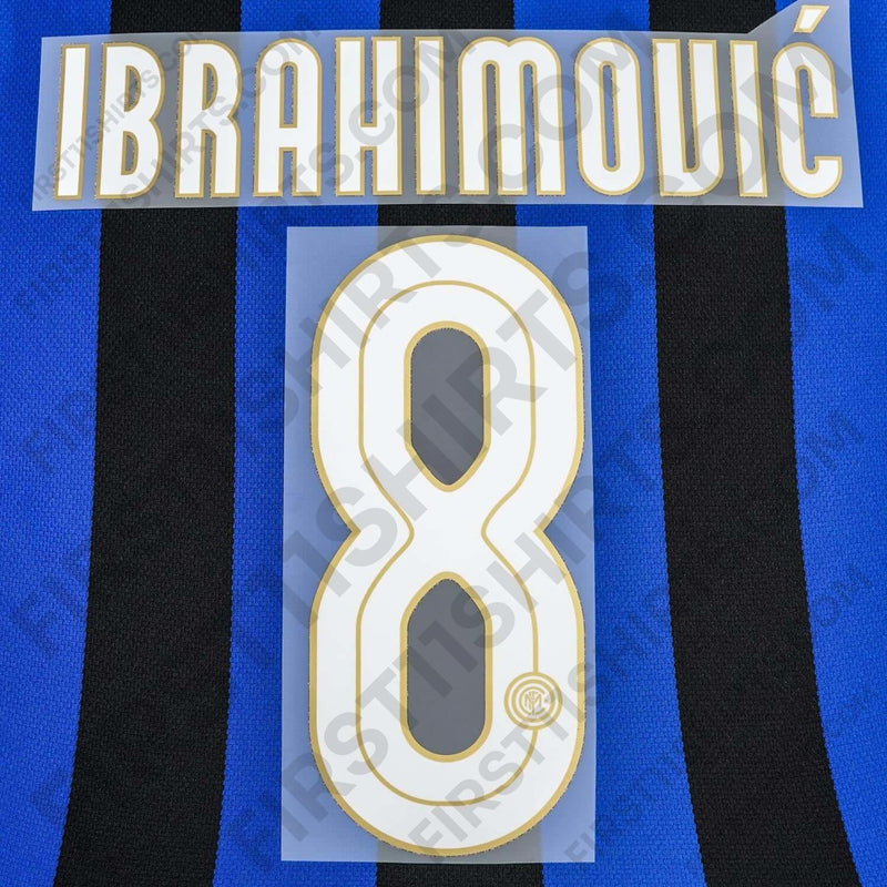 2008/9 Inter Milan Home Name Set Ibrahimovic 8 (Repro)