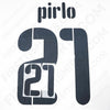 2008/9 Italy Away Name Set Pirlo #21 (Repro)