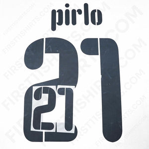 2008/9 Italy Away Name Set Pirlo 21 (Repro)