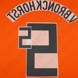 2008/9 Netherlands Home Name Set V.Bronckhorst 5