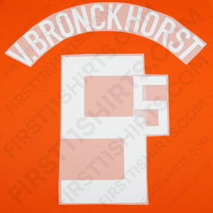 2008/9 Netherlands Home Name Set V.Bronckhorst 5
