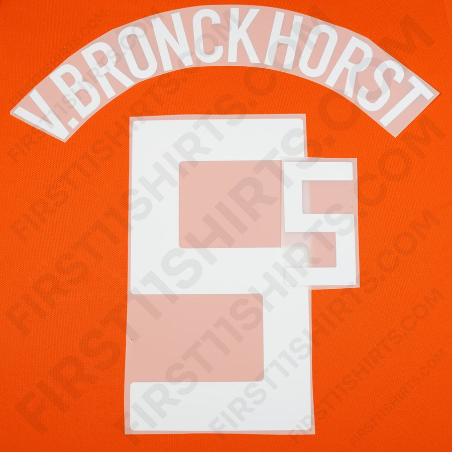 2008/9 Netherlands Home Name Set V.Bronckhorst 5