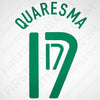 2008/9 Portugal Away Name Set Quaresma #17 (Repro)