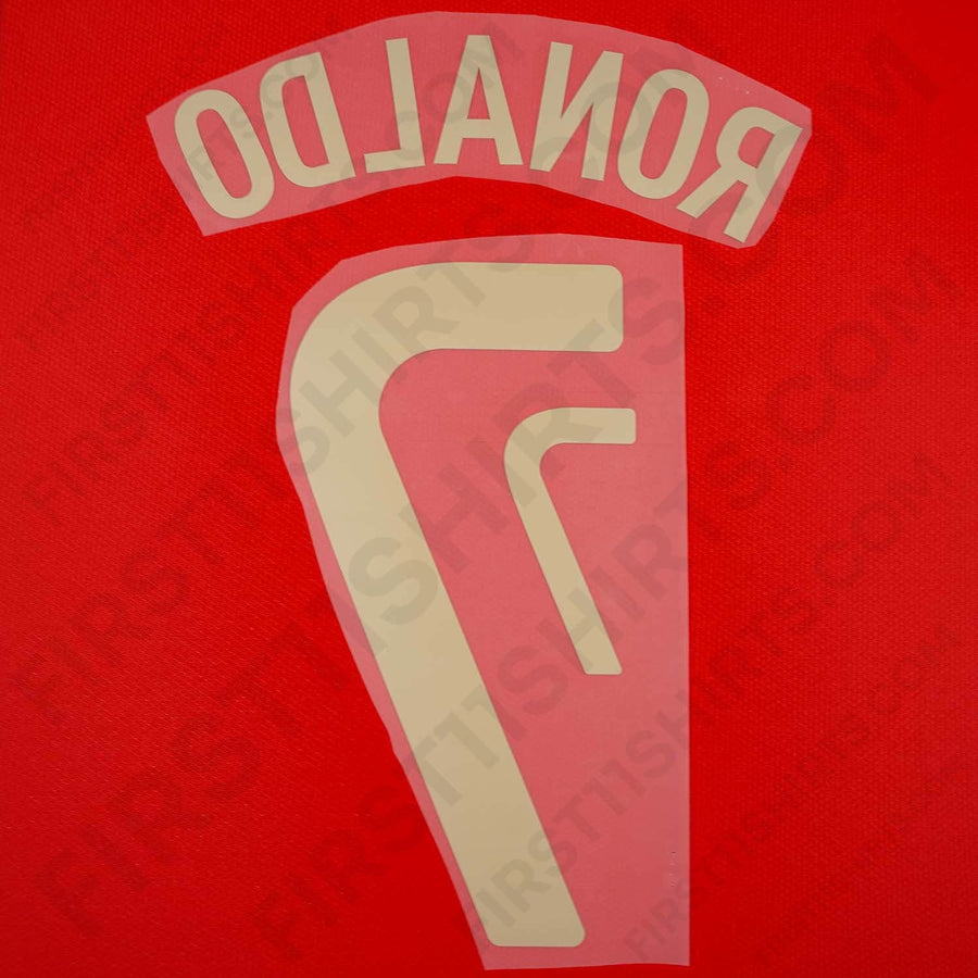 2008/9 Portugal Home Name Set Ronaldo 7 (Repro)
