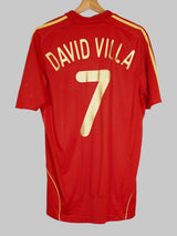 2008/9 Spain David Villa #7 Home Shirt (M)
