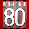 2009/10 <tc>AC Milan</tc> Heim-/Drittes <tc>Name Set</tc> Ronaldinho #80 (Repro)