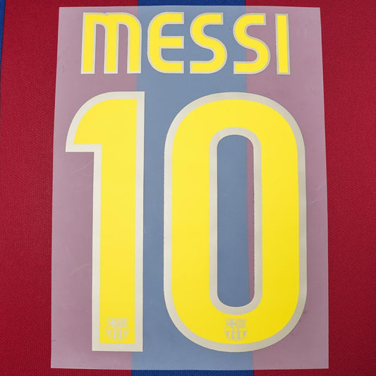 2009 - 10 FC Barcelona Home Name Set Messi 10 (Repro)