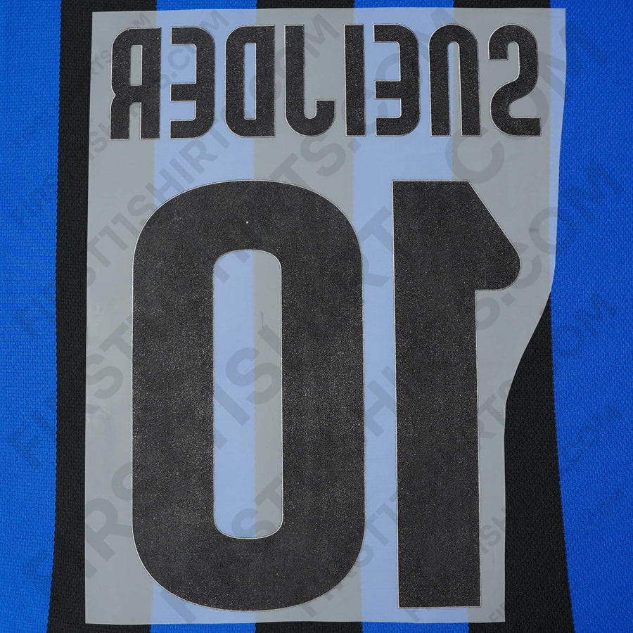 2009 - 2011 Inter Milan Home Name Set Sneijder 10 (Repro)